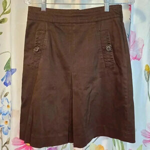 Banana Republic Skirt Women's Size 4 Brown Lined Stretch A-Line Business Casual